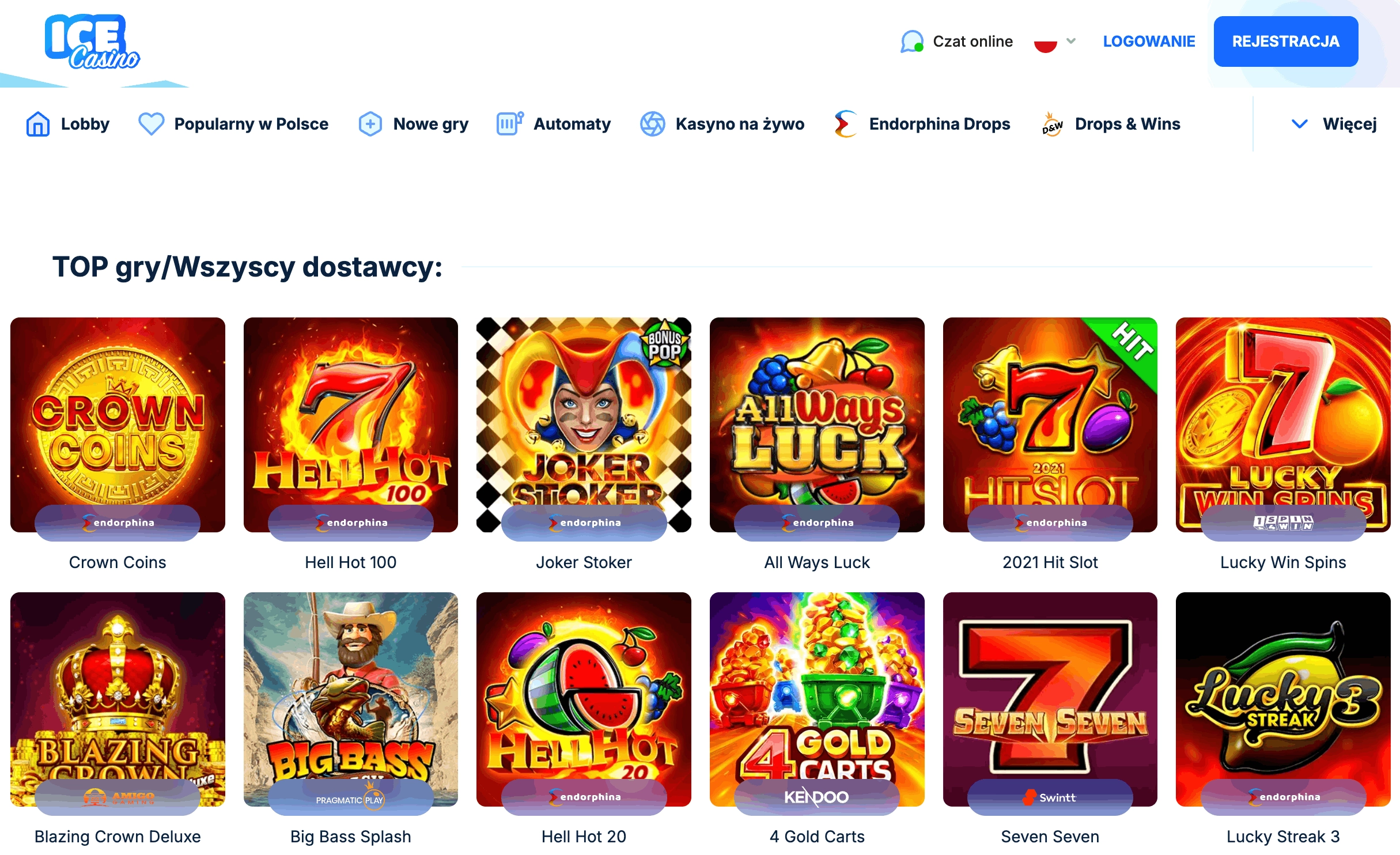 Ice Casino gry